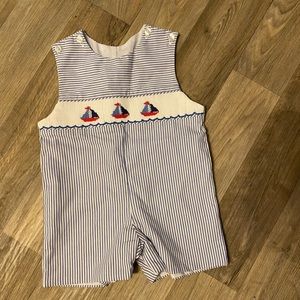 Baby boy seersucker Onesie